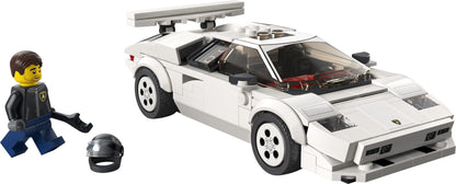 Lego Speed Champions Lamborghini Countach model - includes racing driver minifigure
