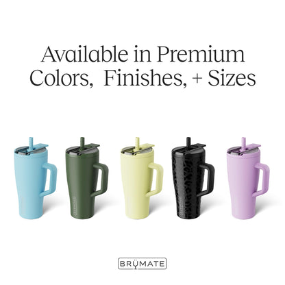 BrüMate Era tumbler — 40oz insulated design with flip down straw and leakproof base