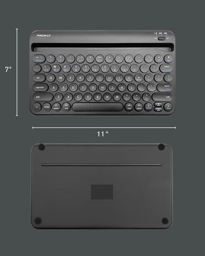 Macally Bluetooth keyboard — Universal multi-device compatibility with stand