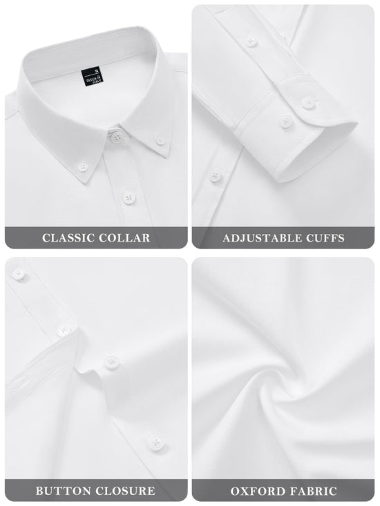 siliteelon button down shirt - wrinkle free cotton blouse with collar and long sleeves