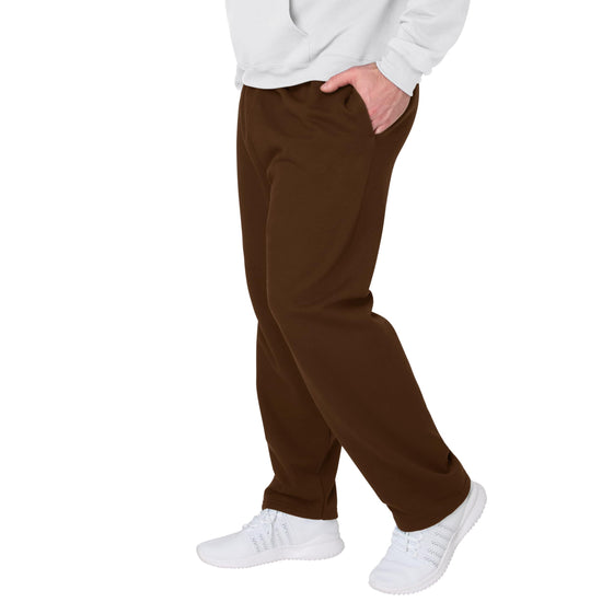Hanes Men's EcoSmart fleece pants — eco-friendly with pockets and open hem bottom