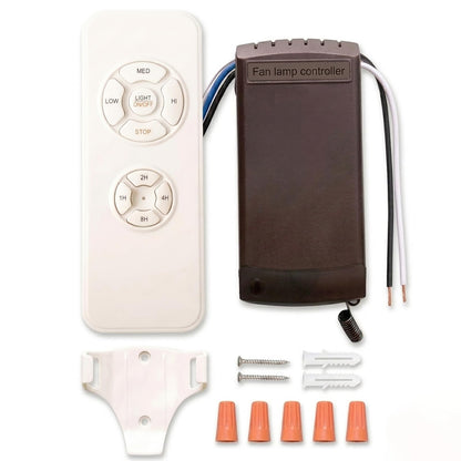 XJBRBLM Universal Ceiling Fan Remote Control Kit with Receiver, 3-in-1 AC Motor Controller for Light and Speed, Compatible with Hunter Harbor Breeze Westinghouse Honeywell Fans, White