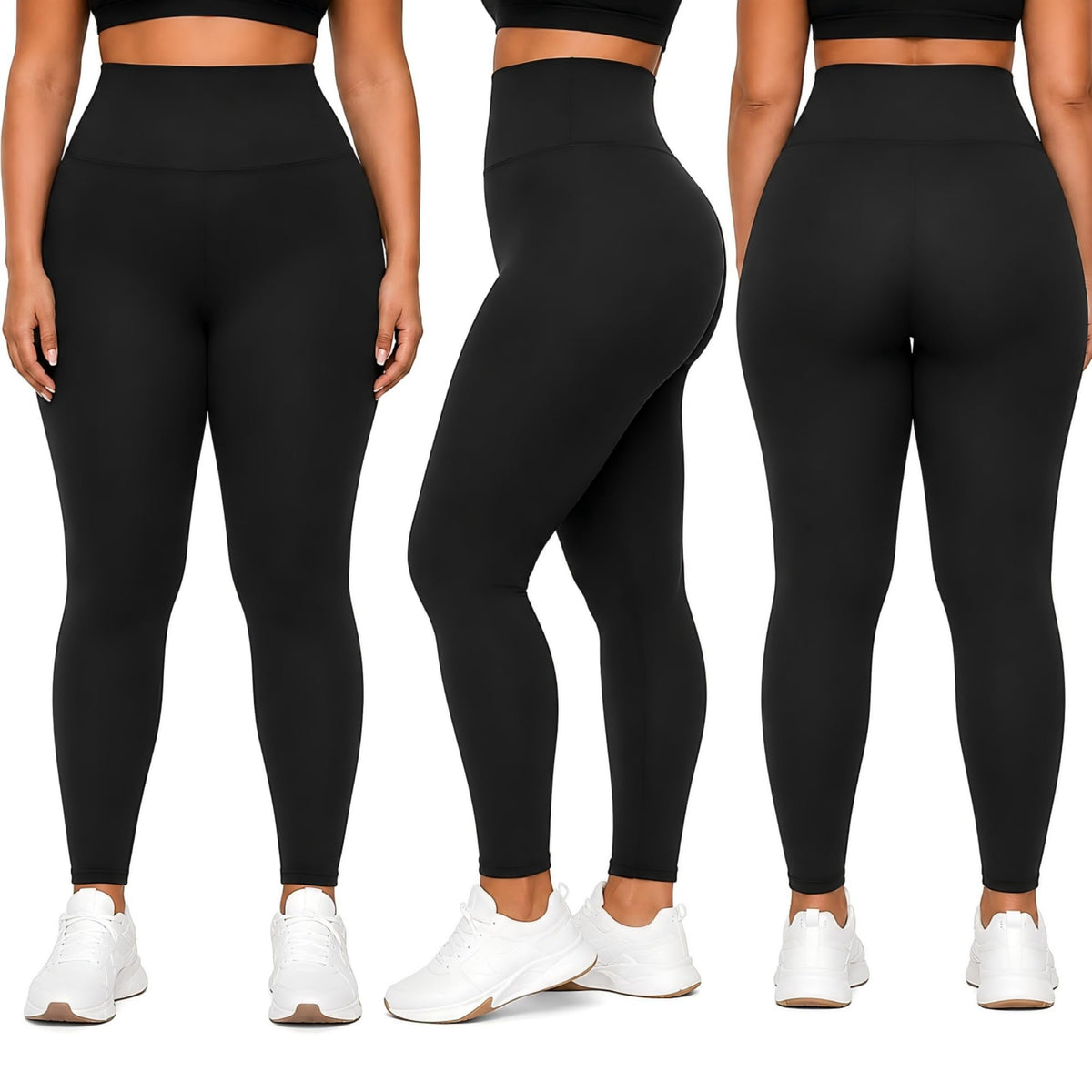 HLTPRO plus size leggings - high waist stretchy pants for workout and yoga