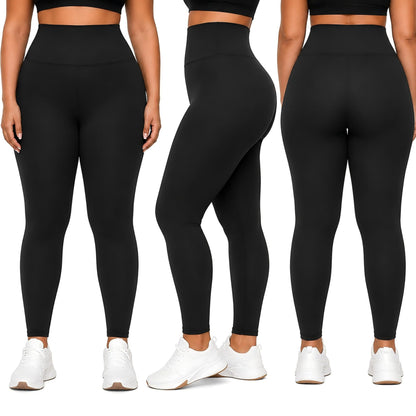 HLTPRO plus size leggings - high waist stretchy pants for workout and yoga