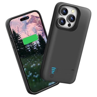 Sitong battery case — 5000mAh rechargeable for iPhone 15 Pro, black