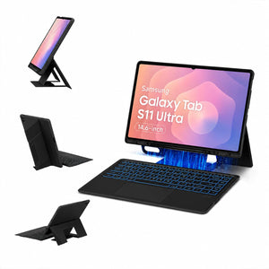 Aioopro keyboard case with trackpad and backlit keyboard for Samsung Galaxy Tab S11 Ultra 14.6 inch