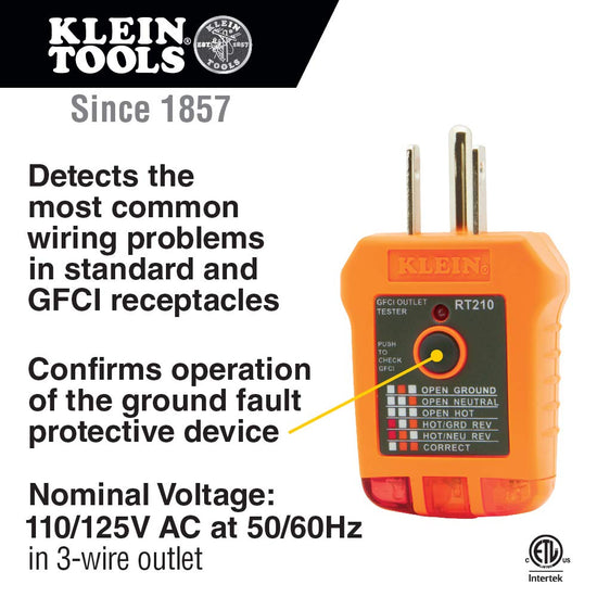 Electric circuit testing device — Klein Tools MM320KIT multimeter test kit with case and batteries