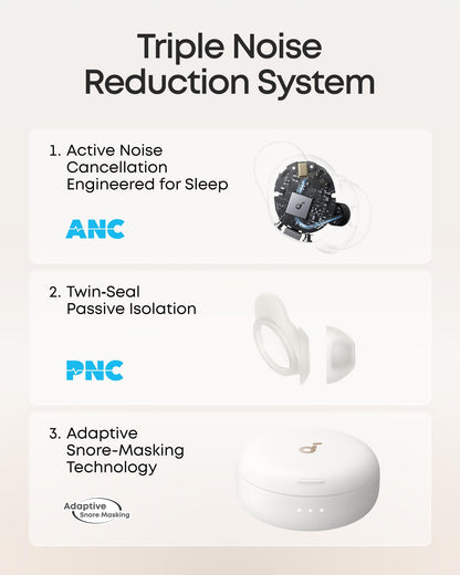 Soundcore Sleep A30 headphones — ultra-comfort for side sleepers