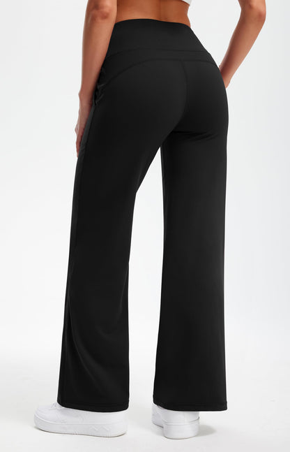 Libin yoga pants — wide leg with pockets and high waist design 29/31 lengths