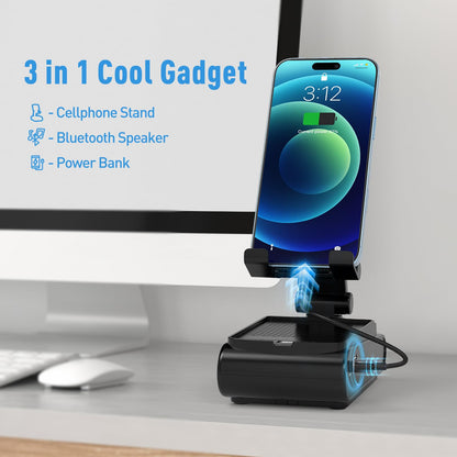 Speakers — Wireless Bluetooth speaker with cell phone stand for men gifts