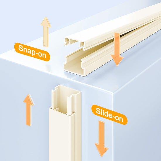 Delamu cord management cover - paintable cable concealment system for home office
