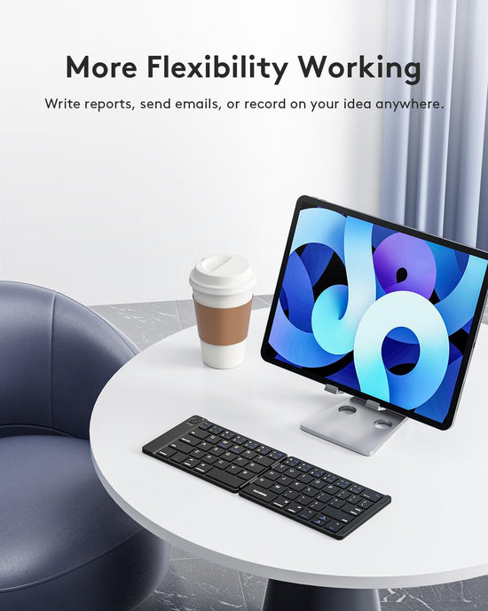 Samsers foldable Bluetooth keyboard — portable wireless design with stand holder