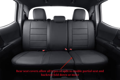 Coverdream vehicle seat cover — Custom fit faux leather for 2012-2015 Tacoma Double Cab/Crew Cab Base