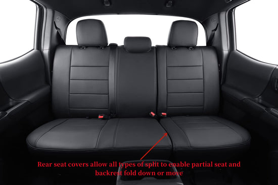 Coverdream vehicle seat cover — Custom fit faux leather for 2012-2015 Tacoma Double Cab/Crew Cab Base