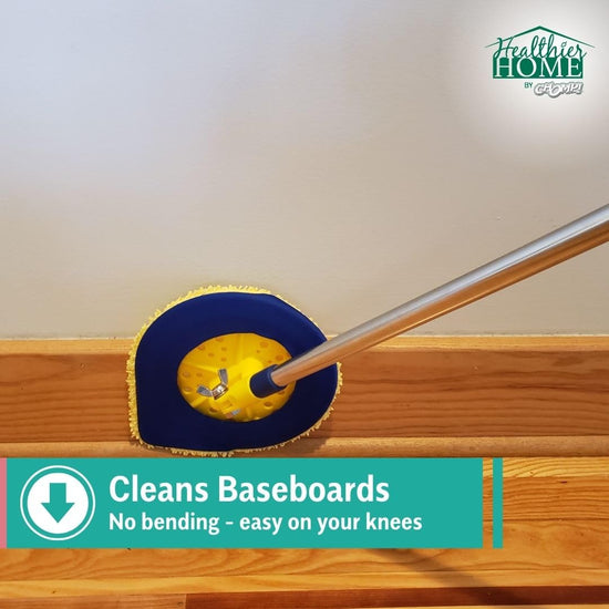 Chomp mop — long handle with washable microfiber pad for cleaning walls and ceilings