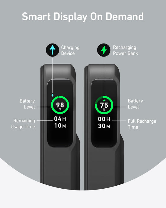 Anker MagGo power bank — 15W MagSafe-compatible portable charger with stand and display