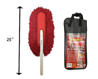 California Car Duster — Standard duster with plastic handle and microfiber cloths bundle
