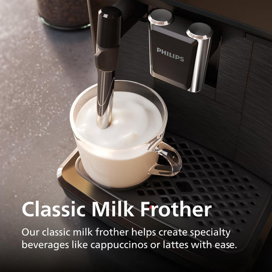 Philips espresso machine — fully automatic with milk frother and touch display