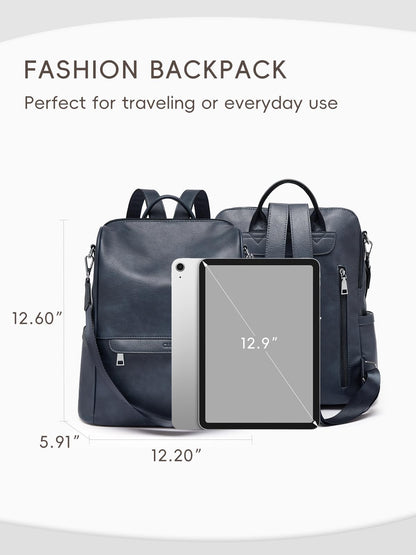 CLUCI backpack - PU leather anti-theft design for travel and everyday use.