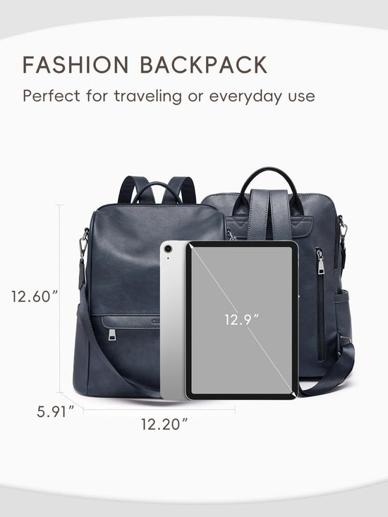 CLUCI backpack - PU leather anti-theft design for travel and everyday use.