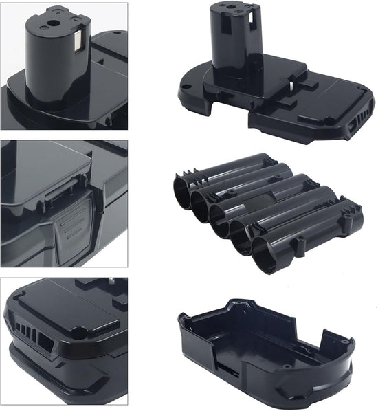 SANIU 1P Battery 8.0 Replacement for Ryobi 18V One +Battery Shell Housing Kit Compatible with Ryobi 18V Battery P102 P108 P104 P109 Cordless Power Tools