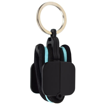 Hair tie keychain — portable holder for hair ties