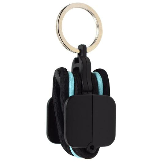 Hair tie keychain — portable holder for hair ties