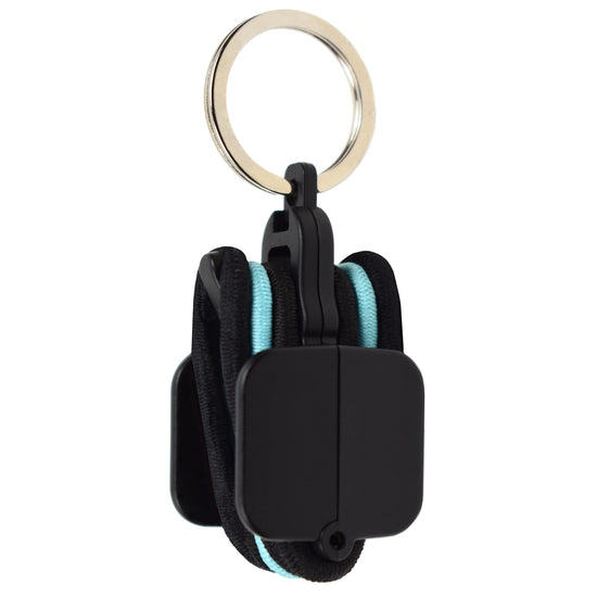 Hair tie keychain — portable holder for hair ties