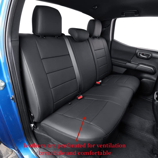 Coverdream vehicle seat cover — Custom fit faux leather for 2012-2015 Tacoma Double Cab/Crew Cab Base