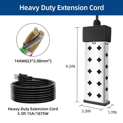 Immersion Water Heater with Controller, 1800W Portable Bucket Heater