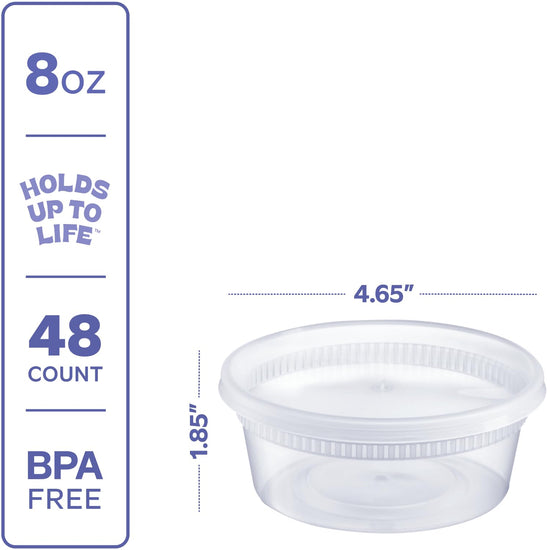 GUSTO food storage containers with airtight lids - ideal for soups and meal prep