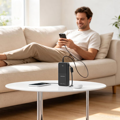 HENGKU Power Bank 20000mah Portable Built-in Cable 22.5w Fast Charge