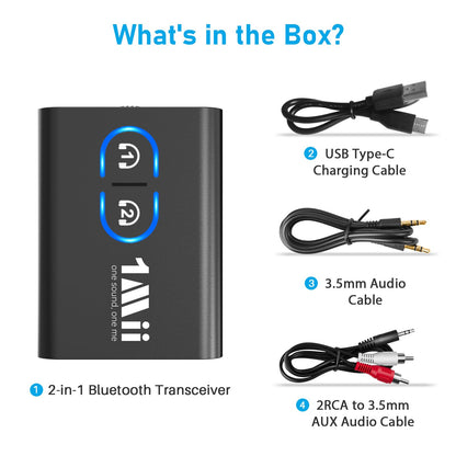 Wireless audio adapter — 1Mii transmitter receiver