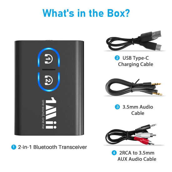 Wireless audio adapter — 1Mii transmitter receiver