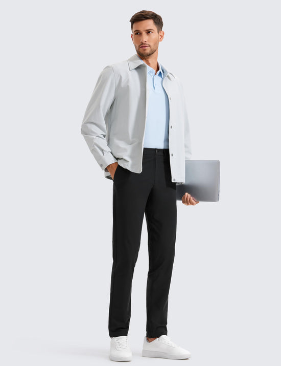 CRZ YOGA men's golf pants — quick dry lightweight casual trousers with pockets