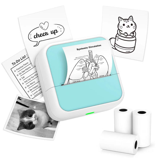 Anycash sticker printer - Bluetooth inkless mini printer for iPhone and more