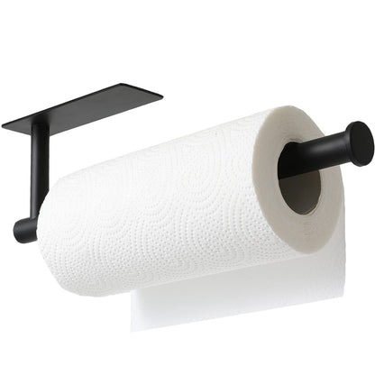 Paper towel holder — Adhesive and screw installation options, stainless steel design by theaoo