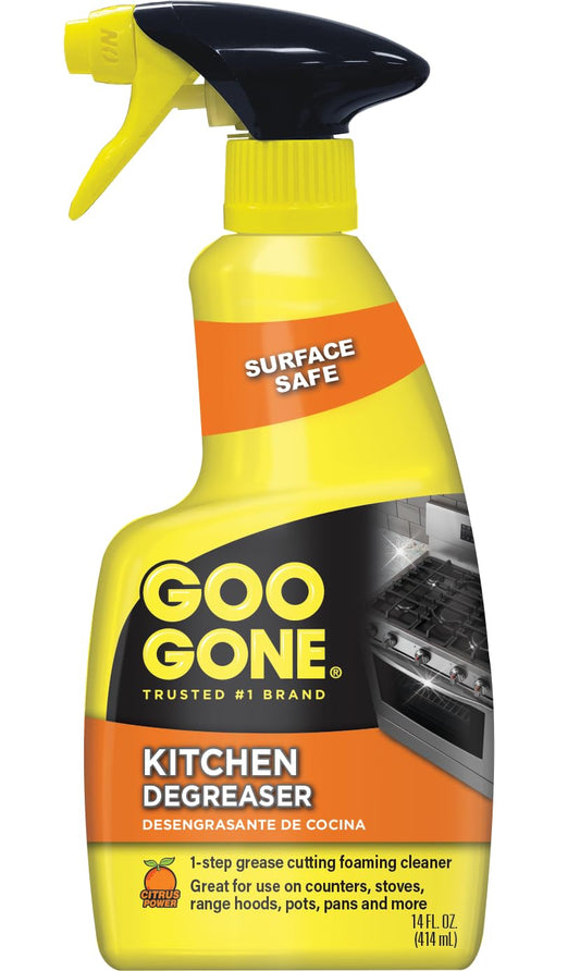Goo Gone kitchen degreaser — effective formula for tough grease removal