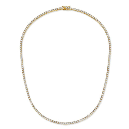 Gemsme necklace — 18K gold plated cubic zirconia tennis design for women 16-24 inches