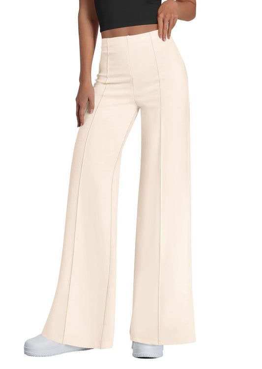 PRETTYGARDEN wide leg palazzo pants - high waisted trousers for casual wear