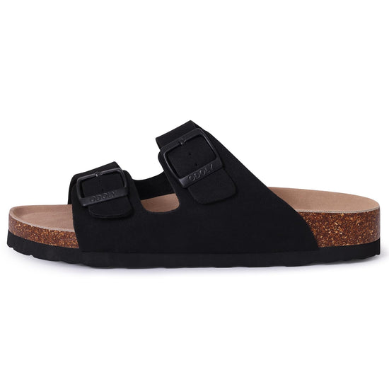 ODOLY cork footbed slide sandal — adjustable buckle for arch support