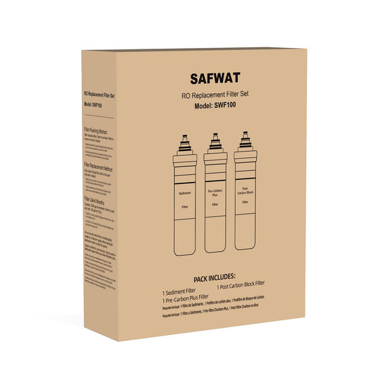 SAFWAT SWF100 Compatible with Brondell Circle RC100 RO System, Replacement for RF-20 Water Filters
