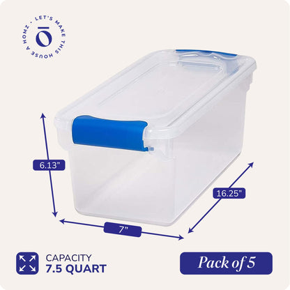 Storage box — Clear plastic and stackable design by HOMZ