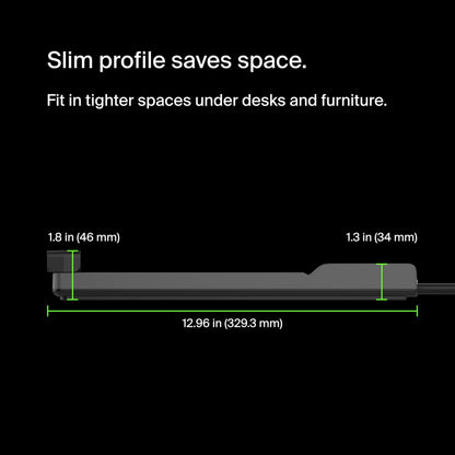 Belkin power strip — 12 AC outlets with 8ft flat plug and 3,940 joules protection