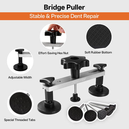 AUTOPDR Paintless Dent Repair Kit for Car, PDR Dent Removal Tools with Dent Lifter & Pro Dent Puller Tabs, Auto Body Dent Puller for Car Dent Repair, Hail Damage Repair