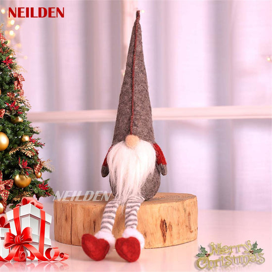 Figurine — BWFY 3pcs long legs Rudolph doll Christmas decoration set for children and hotels