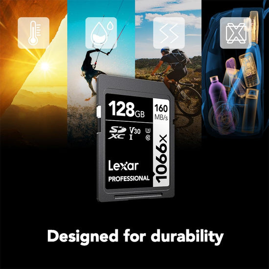 Flash memory — Lexar Professional 1066x 64GB SDXC UHS-I card silver series