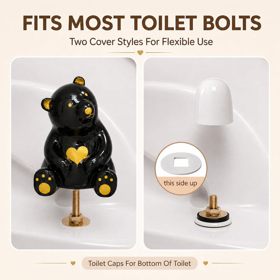Toilet bolt caps — ceramic birds and universal covers included 2 packs and 4 packs