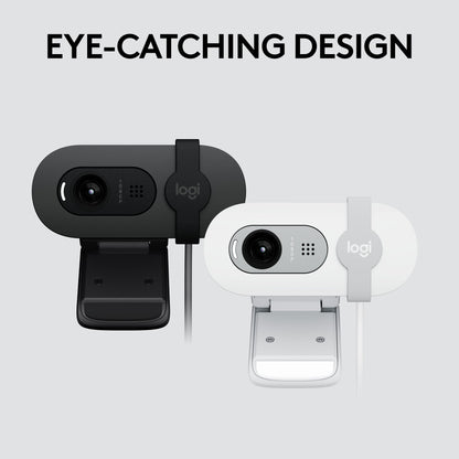 Logitech Brio webcam — Full HD 1080p with built-in mic and shutter