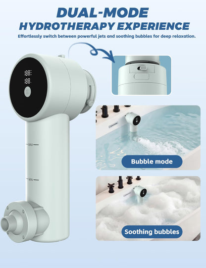 Bath jets for tub — portable jet spa with 360° rotatable nozzles and suction cups
